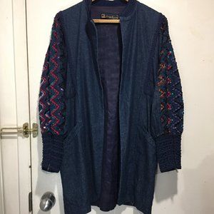 VINTAGE JOSEFELLE TALL DENIM JACKETS SIZE L